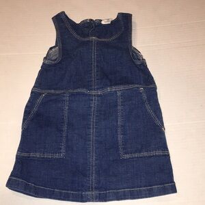 Baby Gap Sleeveless Jean Dress For Girls With Front Pockets | Size 2 Years